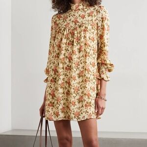 NBW Reformation Jourdan Mini Dress in Floral Print Silk Crepe